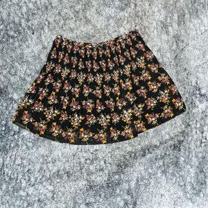Madewell Black Floral  Skirt